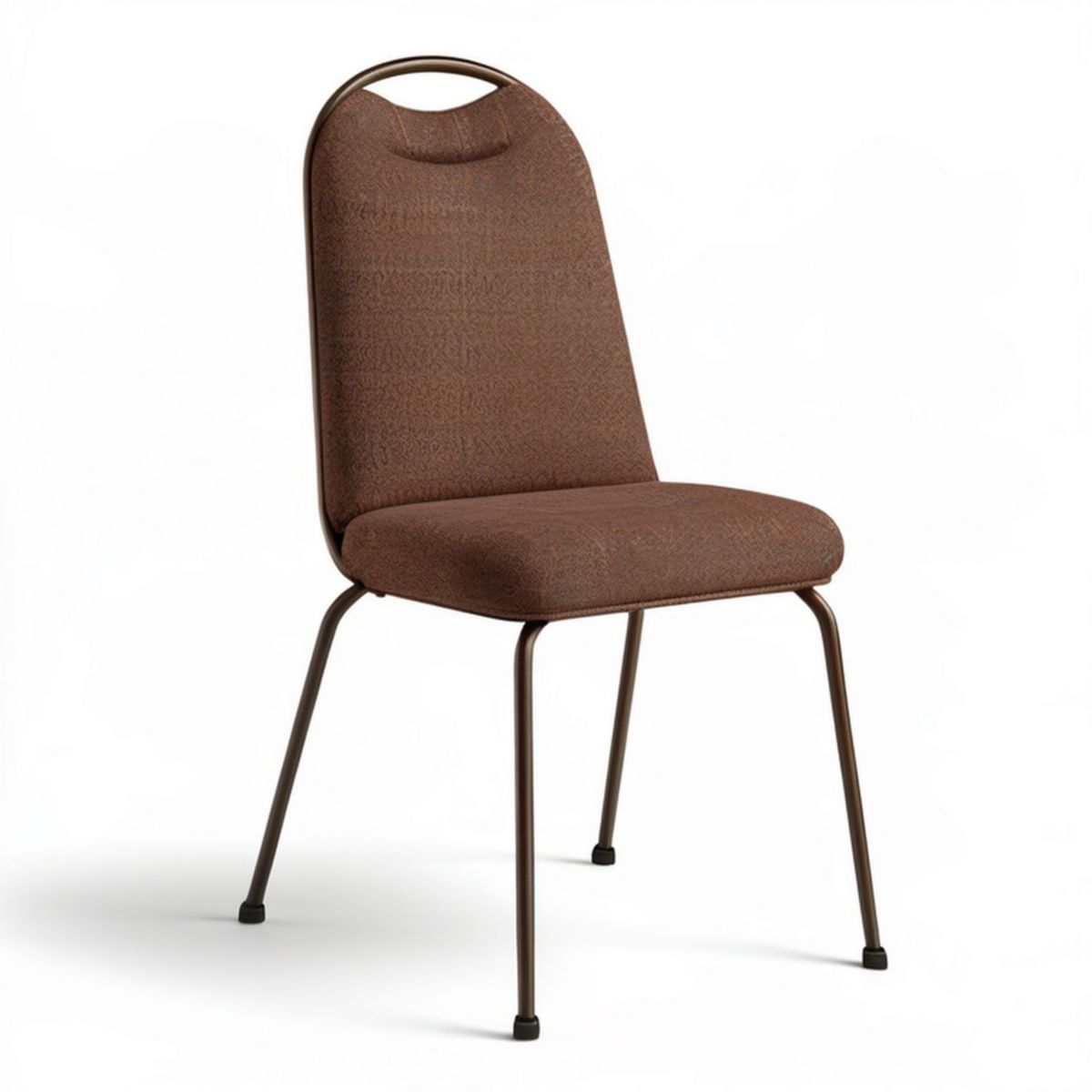 Gepolsterter Stuhl mit Grifföffnung, Braun/Dunkelbraun, 45 x 55 x 90 cm