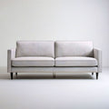 2-Sitzer-Sofa Hellgrau/Schwarz mit Samtbezug, 180 x 85 x 82 cm