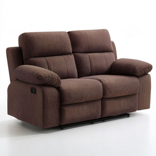 Elektrisches Relaxsofa 170 x 95 x 102 cm Braun, 2-Sitzer mit Beinauflagen