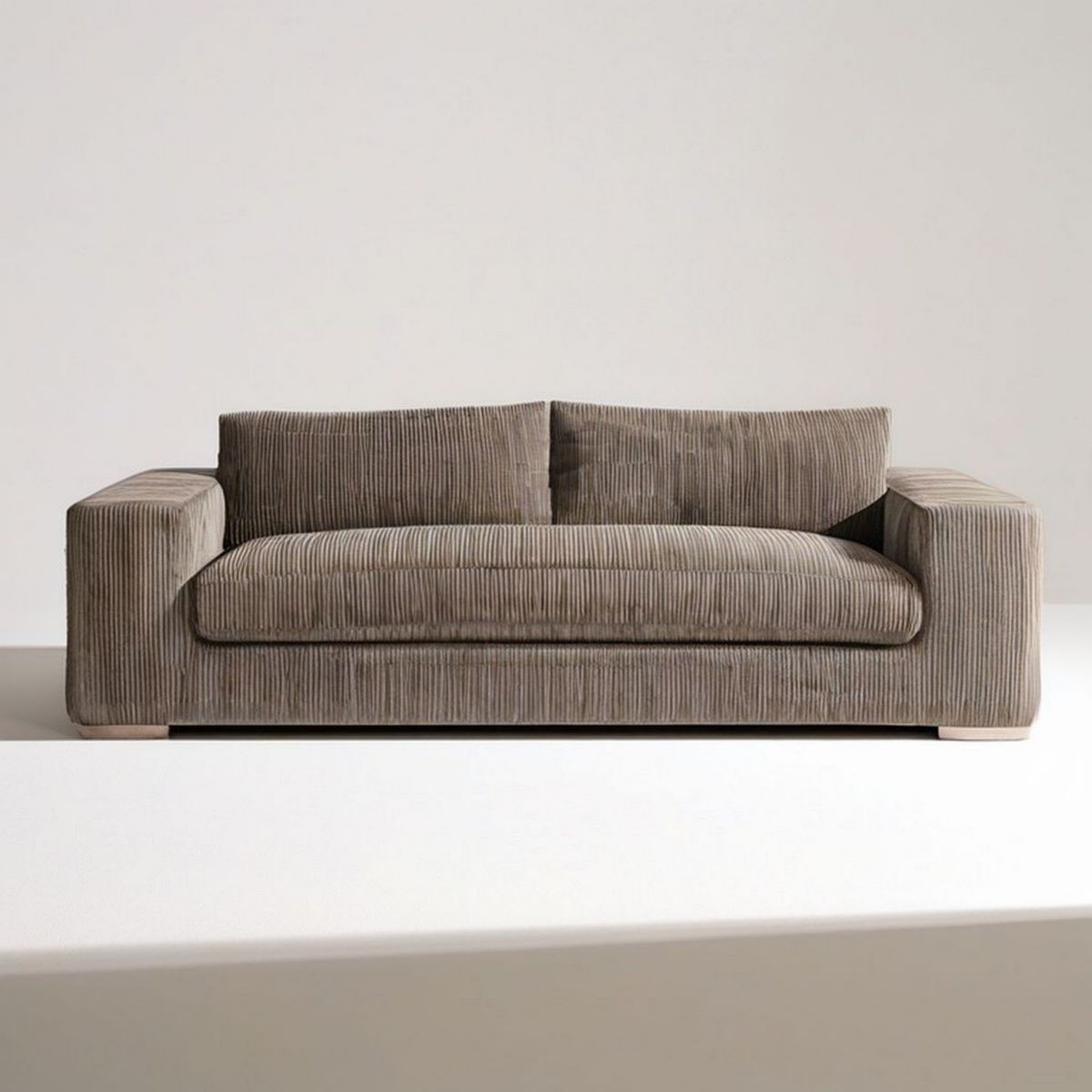 2-Sitzer-Sofa 180 x 90 x 78 cm in Taupe mit Cordbezug