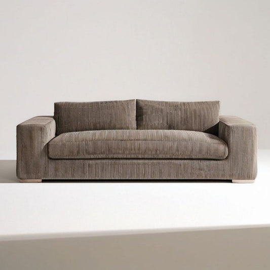 2-Sitzer-Sofa 180 x 90 x 78 cm in Taupe mit Cordbezug