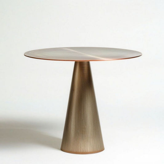 Runder Tisch Ø 70 cm, Höhe 50 cm, Walnussbraun